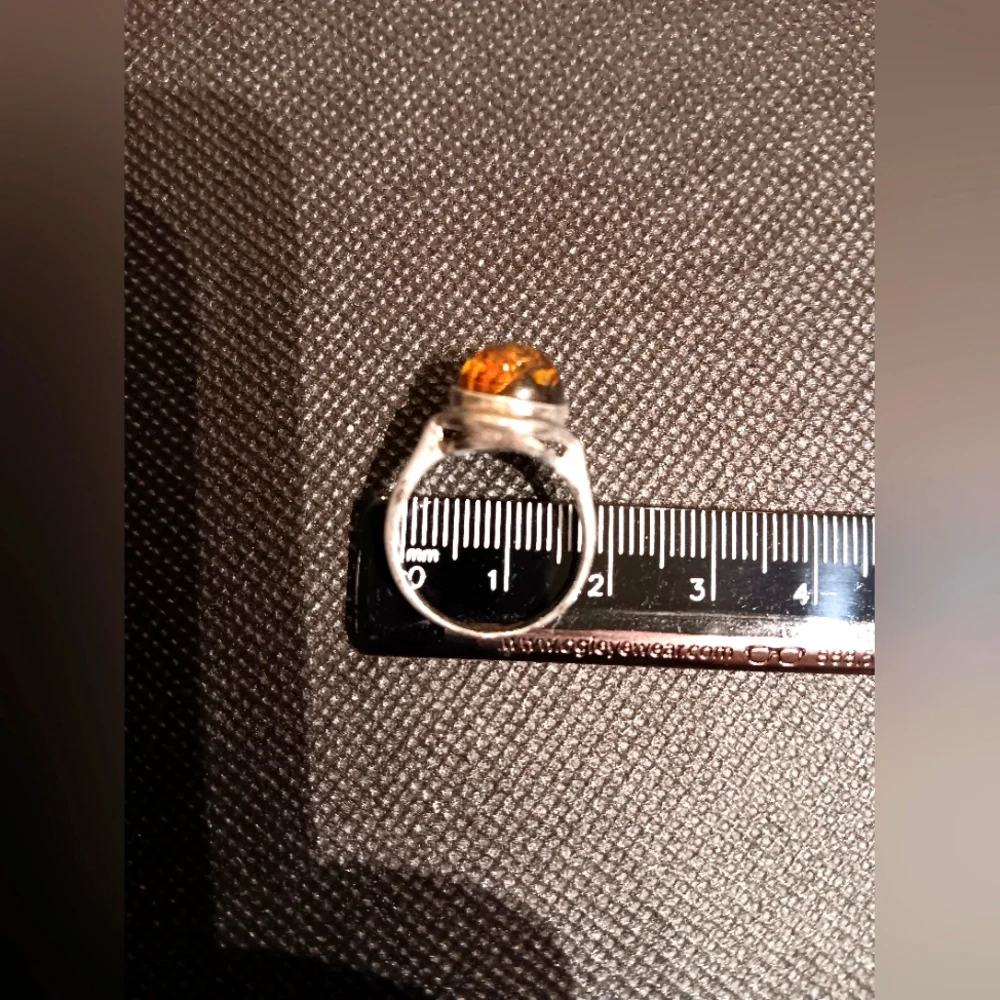 Set Baltic Amber Bracelet Ring Sterling Silver - Picture 5 of 15